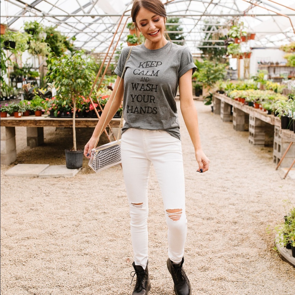 SALE❗️ Keep Calm & Wash Your Hands Graphic Tee - Picture 6 of 9